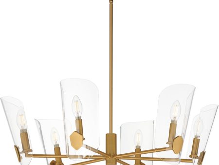 Armory 6-Light Chandelier Natural Aged Brass Online Sale