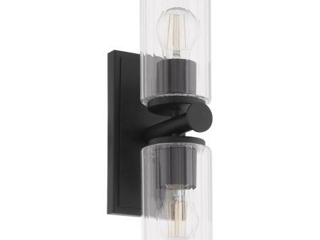 Tamara Day s Mercier 2-light Wall Mount Light Fixture Matte Black Online Hot Sale