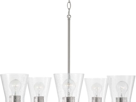 Baker 5-Light Chandelier Brushed Nickel on Sale