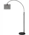 Hamilton 1-Light Arch Lamp Black Mesh Metal Shade on Sale