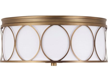 Rylann 3-Light Flush Mount Aged Brass Sale