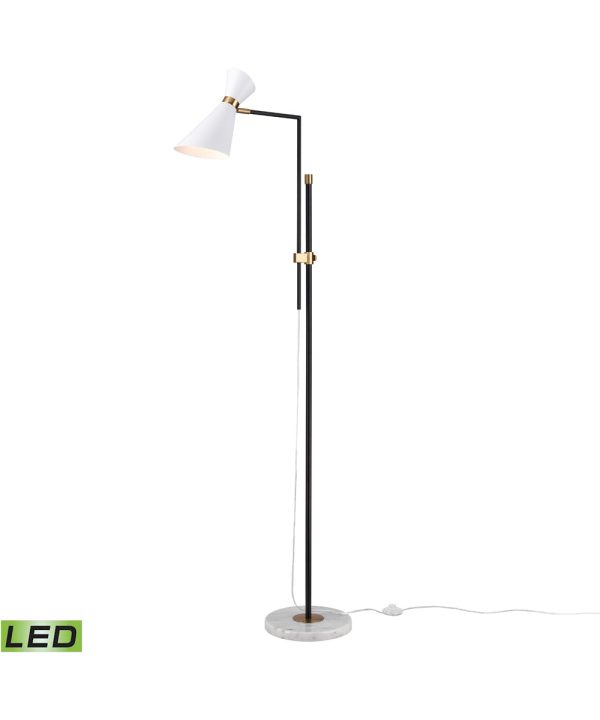 Taran 61   High 1-Light Floor Lamp - Matte White - Includes LED Bulb on Sale