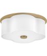 Delaney 2-Light Medium Flush Mount in Heritage Brass For Discount