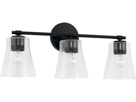 Baker 3-Light Vanity Matte Black Fashion