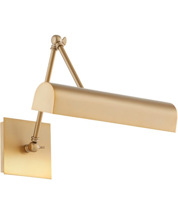 2-light Wall Mount Light Fixture Aged Brass Sale