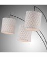 Vasanti 3-Light 3-Light Arch Lamp Dark Brz Patterned Fabric Shade Online now