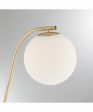 Roden 1-Light Floor Lamp Gold Frost Glass Shade For Discount