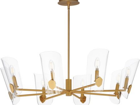 Armory 8-Light Chandelier Natural Aged Brass Sale