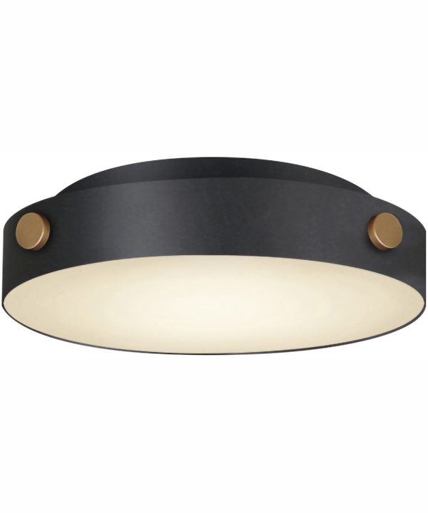 Rivet VX LED Flush Mount Black   Antique Brass Hot on Sale