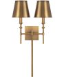 Whitney 2-Light Sconce Aged Brass Online Sale