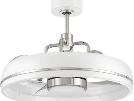 Taylor 24  1-Light Ceiling Fan (Blades Included) White Polished Nickel Online Sale