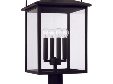 Bryson 4-Light Outdoor Post-Lantern Rain or Shine - Black Supply