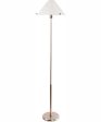 Slim Line 1-Light Metal Floor Lamp W. Glass Shade on Sale