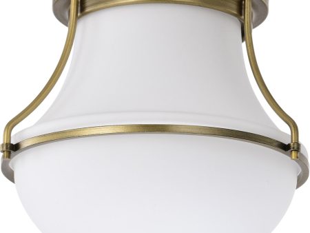 Valdora 1-Light Close-to-Ceiling Natural Brass For Sale