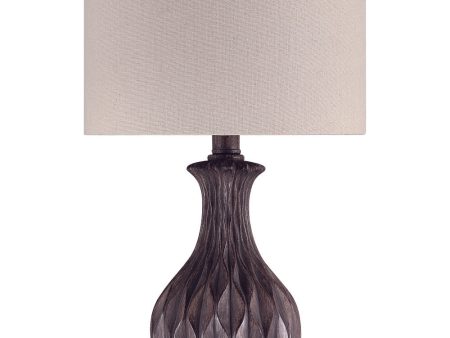 1-Light Table Lamp Painted Brown Online Sale