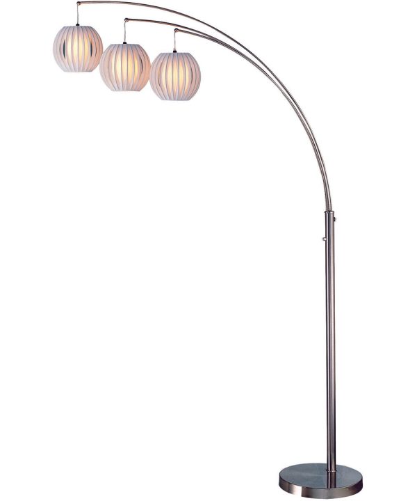 Deion 3-Light 3-Light Arch Lamp Ps With White Shade Online