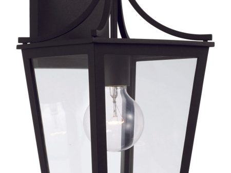 Adair 1-Light Outdoor Wall-Lantern Rain or Shine - Black For Sale