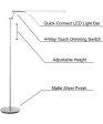 Tilla 1-Light Led Floor Lamp Silver Online Sale