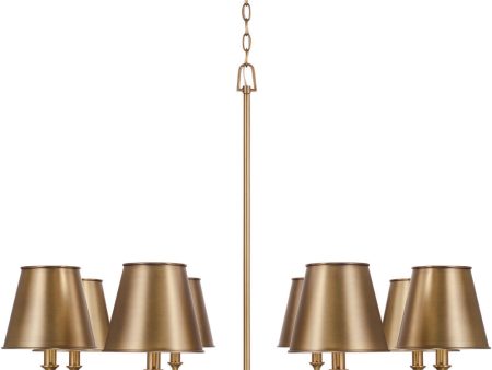 Whitney 8-Light Chandelier Aged Brass Online