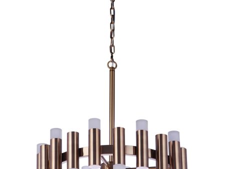 Simple Lux 2-Light Chandelier Satin Brass Supply