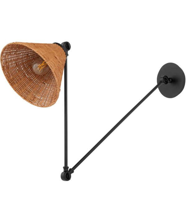 1-light Wall Mount Light Fixture Matte Black For Cheap