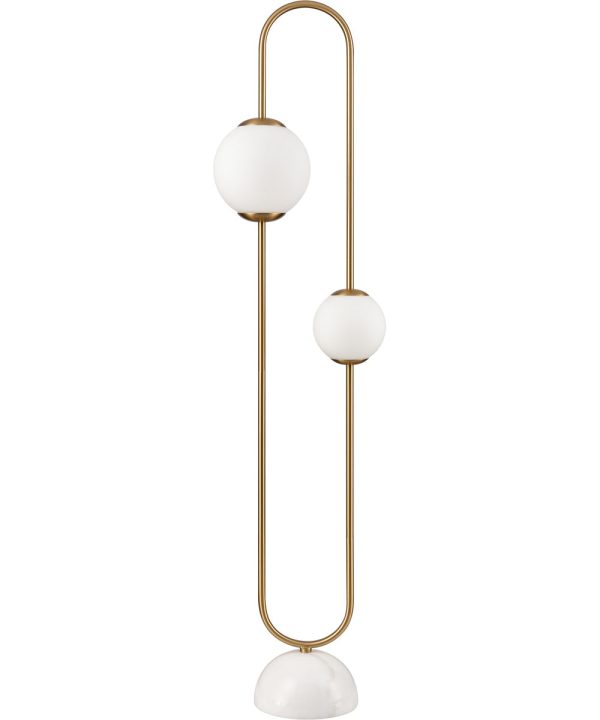 Bendel 57   High 2-Light Floor Lamp - Aged Brass For Cheap