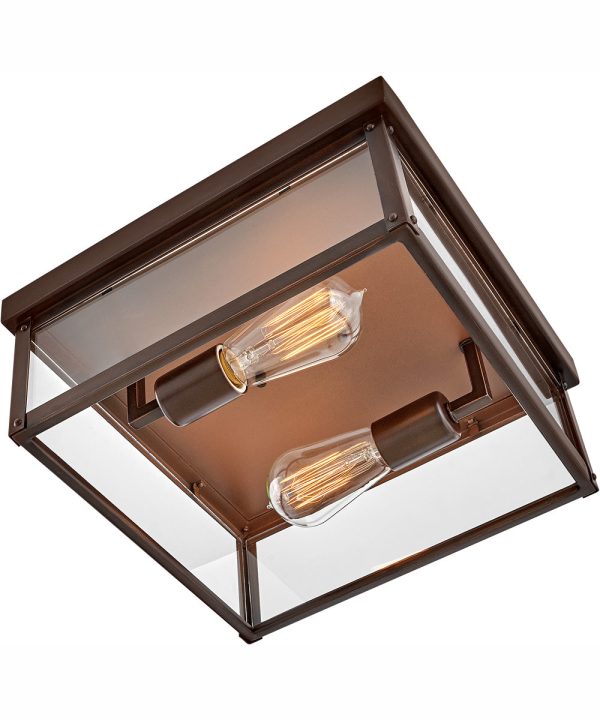 Beckham 2-Light Medium Flush Mount in Blackened Copper Discount