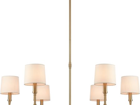 Arden 36   Wide 6-Light Chandelier - Brushed Gold For Cheap