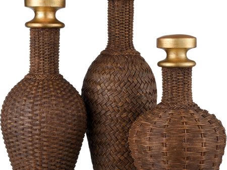 Duin Bottle - Set of 3 Brown Sale