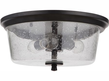 Tyler 3-Light Flush Mount Flat Black Online now