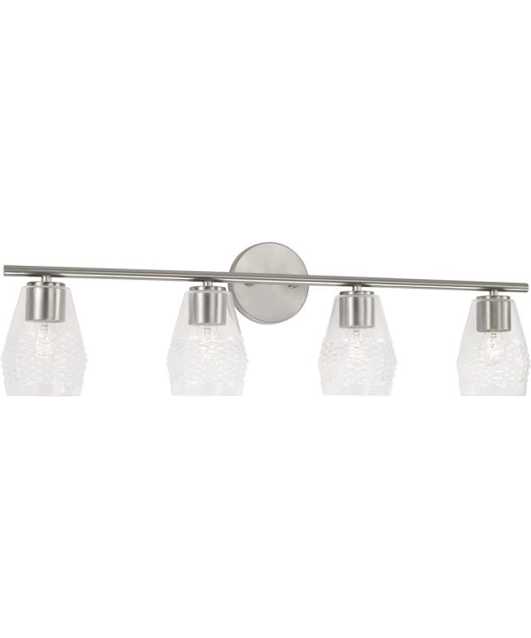 Dena 4-Light Vanity Brushed Nickel Supply