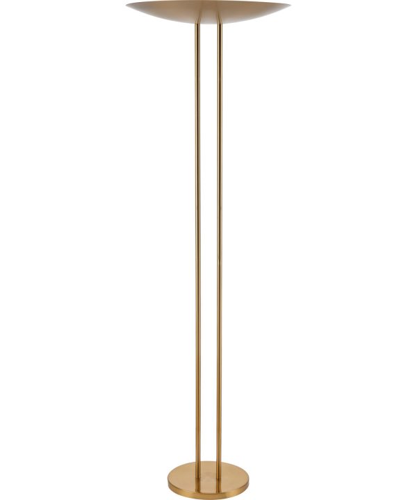 Marston 72   High 2-Light Floor Lamp - Aged Brass For Sale