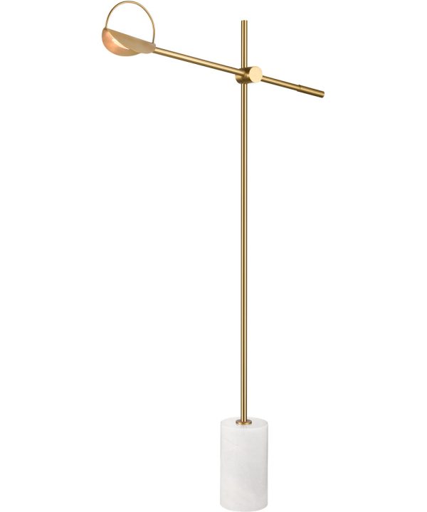 Orson 71   High 1-Light Floor Lamp - Satin Brass on Sale