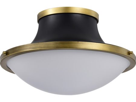 Lafayette 3-Light Close-to-Ceiling Matte Black For Discount