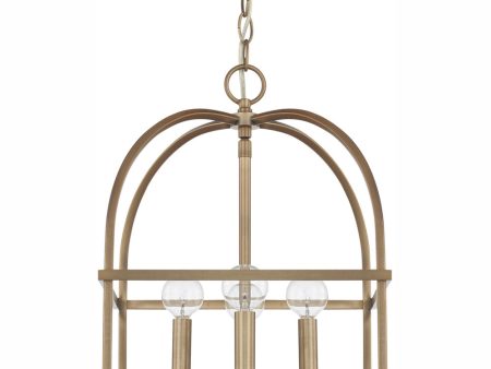 Aubrey 4-Light Foyer Aged Brass Supply