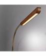 Jameson 1-Light Led Floor Lamp Walnut Antique Brass Black Marble Base Online Hot Sale