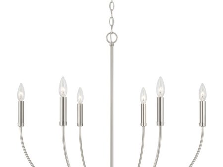 Ansley 6-Light Chandelier Brushed Nickel on Sale