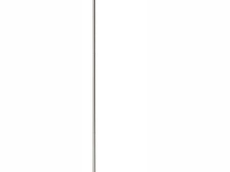 Lencho 1-Light Floor Lamp Brushed Nickel Frost Glass Shade Sale