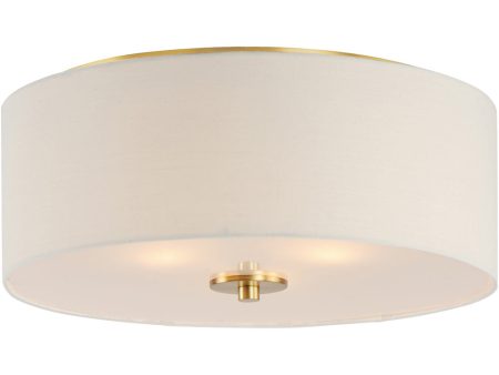 Bongo 3-Light Flush Mount Natural Aged Brass Online