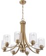 Bolden 8-Light Chandelier Satin Brass Online now