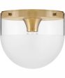 Beck 1-Light Small Flush Mount in Lacquered Brass Hot on Sale