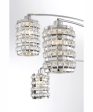 Valerie 3-Light 3-Light Arch Lamp Chrome Stainless Steel Crystal Fashion