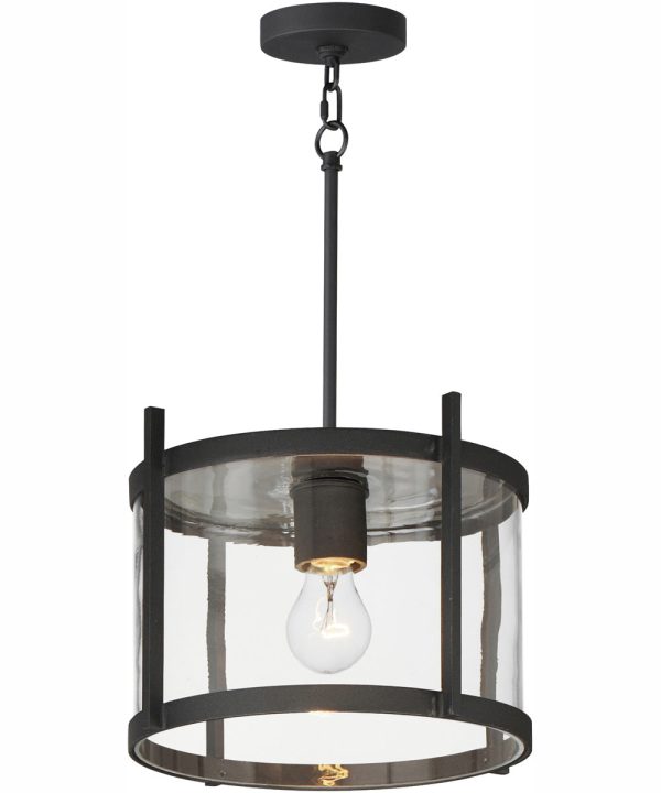 Belfry 1-Light Semi-Flush Pendant Black Online now