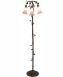 58  High Pink Tiffany Pond Lily 3 Light Floor Lamp Online now