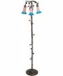 58  High Pink Blue Tiffany Pond Lily 3 Light Floor Lamp Fashion