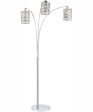 Valerie 3-Light 3-Light Arch Lamp Chrome Stainless Steel Crystal Fashion