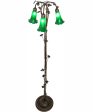 58  High Green Tiffany Pond Lily 3 Light Floor Lamp Sale