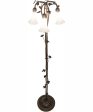 58  High White Tiffany Pond Lily 3 Light Floor Lamp Cheap