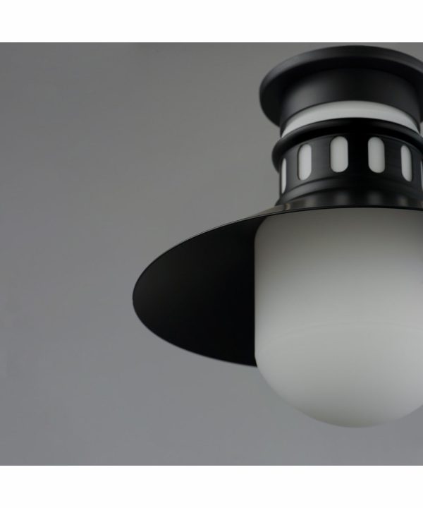 Admiralty 1-Light Outdoor Flush Mount Black Hot on Sale