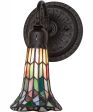 5.5  Wide Stained Glass Pond Lily Wall Sconce on Sale